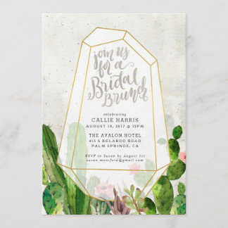 Invitación a Brunch Bridal con Éxito del Desierto 