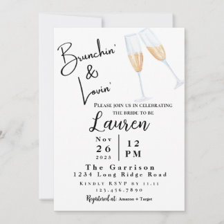Invitación a Brunch Bridal ducha Brunchin' & Lovin