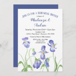 Invitación a brunch con ensayo de iris morado