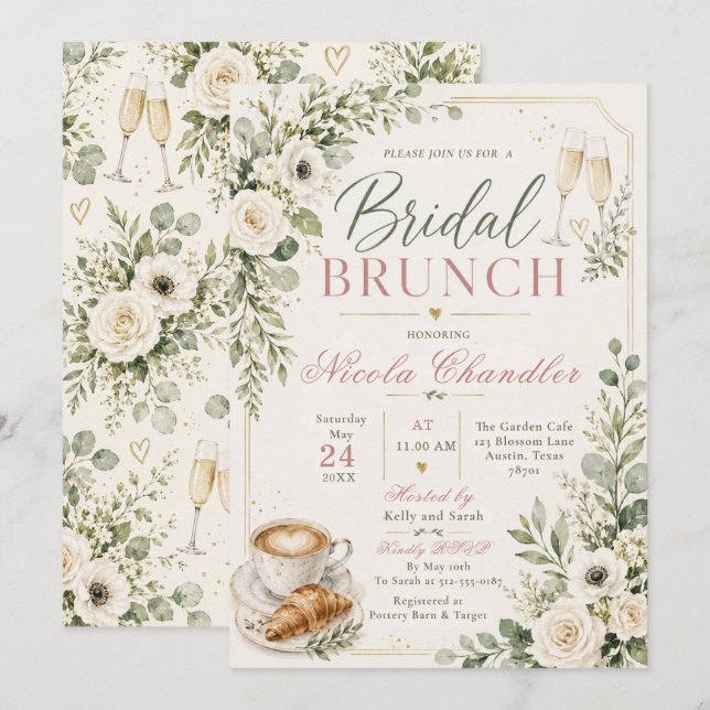 Invitación a Brunch de Boda (Anverso / Reverso)