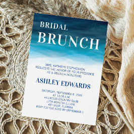 Invitación a brunch de Boda de las olas del océano