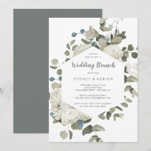 Invitación a Brunch de Boda Floral de Invierno