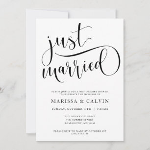 Invitación a Brunch de Boda Recién Casados