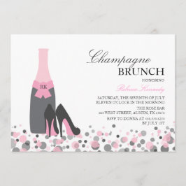 Invitación a brunch de champán con ducha de novia