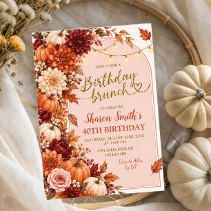 invitación a brunch de cumpleaños boho rústico de