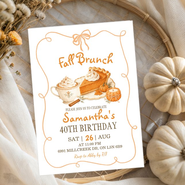 Invitación a Brunch de Cumpleaños de Otoño (Subido por el creador)