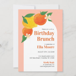 Invitación a brunch de cumpleaños de Sweet Citrus