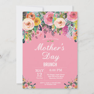 Invitación a brunch de Día de la Madre de los peon