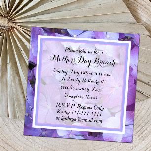 Invitación a Brunch de Día de la Madre Hydrangea B