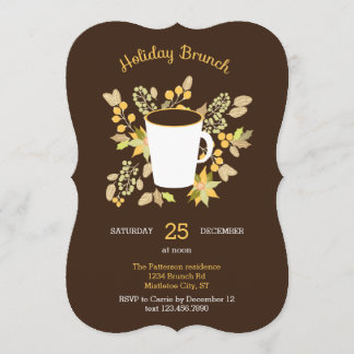 Invitación a brunch de feriado floral