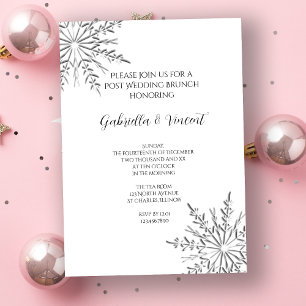 Invitación a Brunch de la Boda de Invierno de Snow