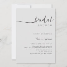 Invitación a Brunch de novia con guión simple