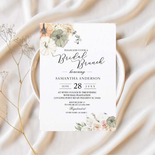 Invitación a Brunch de Novias Caídas | Calabaza ac (Subido por el creador)