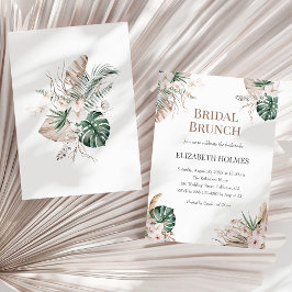 Invitación a brunch de novias con orquídeas tropic