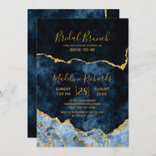 Invitación a brunch de novias con Relieve metaliza