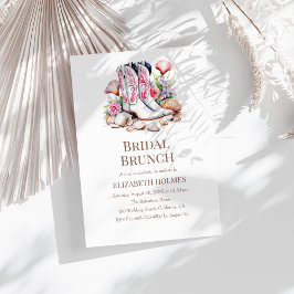 Invitación a brunch de novias de Boho Coastal Cowg