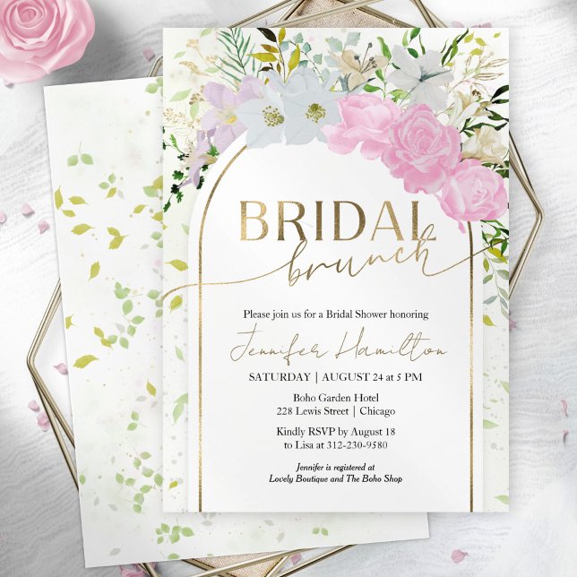 Invitación a brunch de novias de la primavera de l (Subido por el creador)