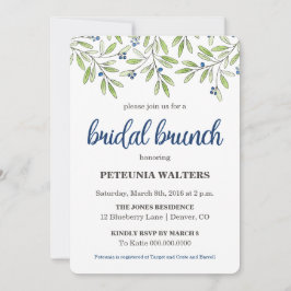 Invitación a brunch de novias en verano con aránda
