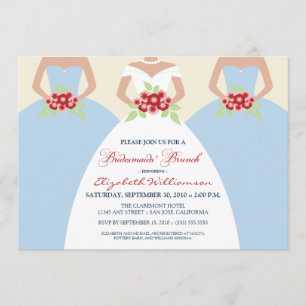 Invitación a Brunch de Novias y damas de honor (az
