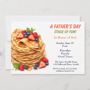 Invitación a Brunch de Panqueques del Día del Padr