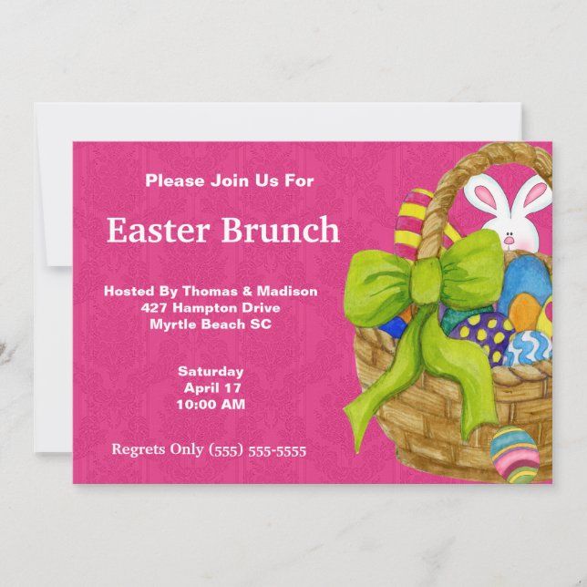 Invitación a Brunch de Pascua (Anverso)