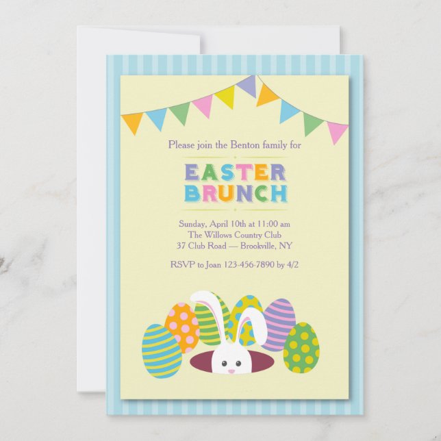 Invitación a Brunch de Pascua (Anverso)