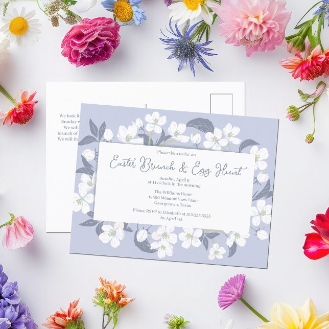 Invitación a Brunch de Pascua de bonito Morado Flo (Subido por el creador)