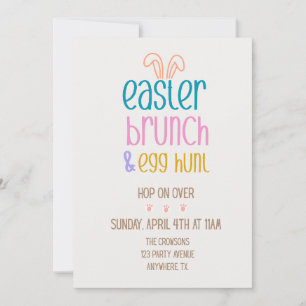 Invitación a Brunch de Pascua Invitación de Fies