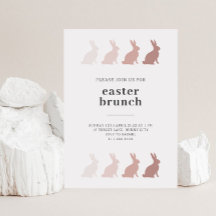 Invitación a Brunch de Pascua minimalista