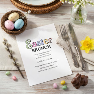Invitación a Brunch de Pascua   Primavera Moderna 