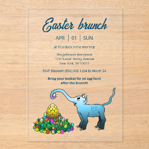 Invitación a Brunch de Pascua y búsqueda de huevos