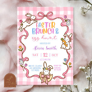 invitación a Brunch de Pascua y búsqueda de huevos
