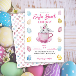 Invitación a Brunch de Pascua y búsqueda de huevos