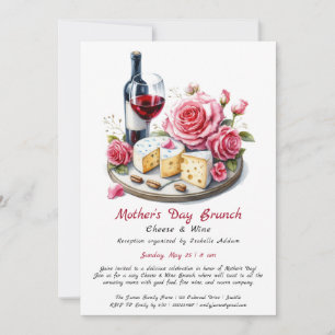 Invitación a Brunch de Queso y Vino del Día de la