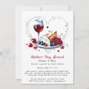 Invitación a Brunch de Queso y Vino del Día de la