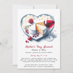 Invitación a Brunch de Queso y Vino del Día de la 