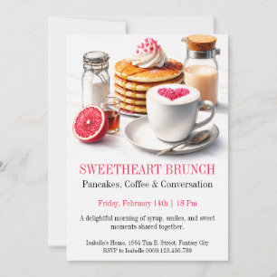 Invitación a Brunch de San Valentín de Panqueques 