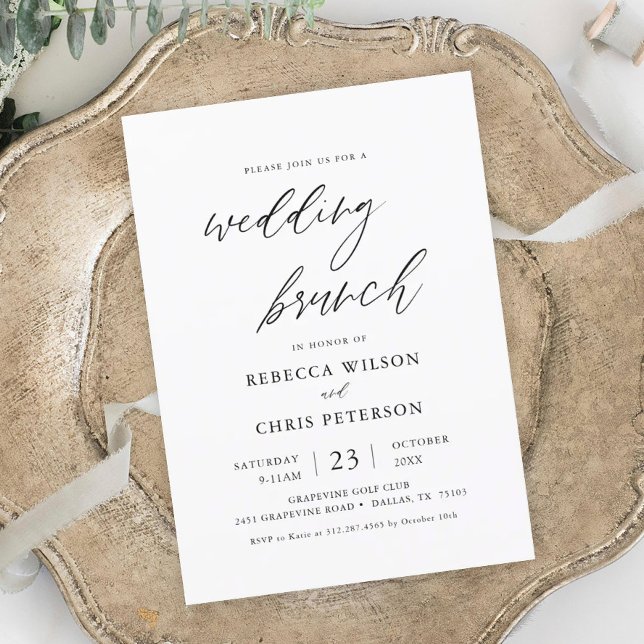 Invitación a brunch del Boda de Calligraphy Post (Subido por el creador)