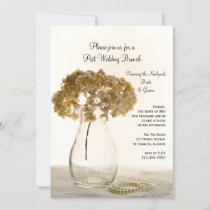 Invitación a brunch del Boda de Hydrangea Seca