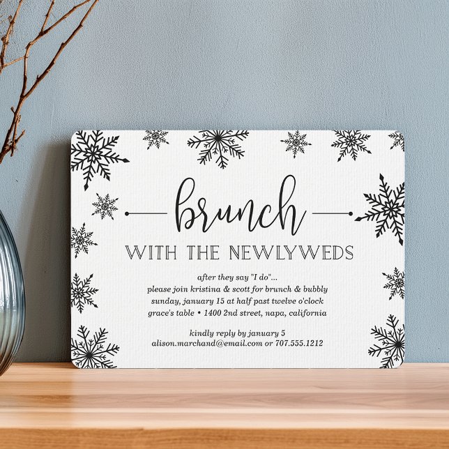 Invitación a brunch del Boda de invierno tras la n (Subido por el creador)