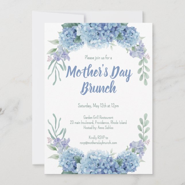 Invitación a Brunch del Día de la Madre (Anverso)