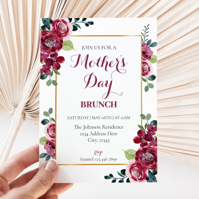 Invitación a Brunch del Día de la Madre (Subido por el creador)