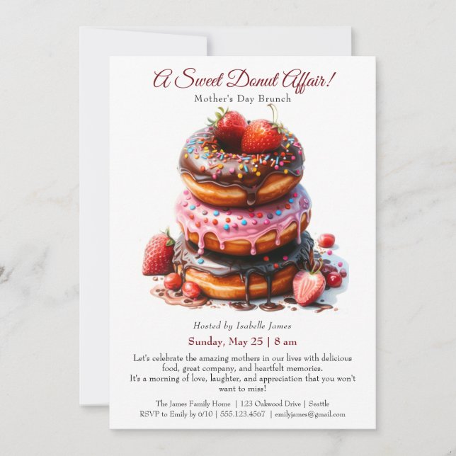 Invitación a Brunch del Día de la Madre – Asunto d (Anverso)