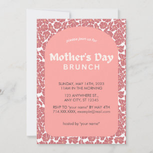 Invitación a Brunch del Día de la Madre con Flores