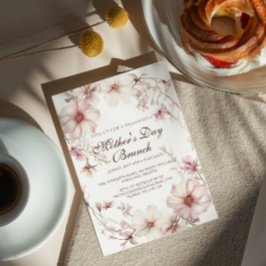 Invitación a brunch del Día de la Madre con flores