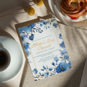 Invitación a brunch del Día de la Madre con flores