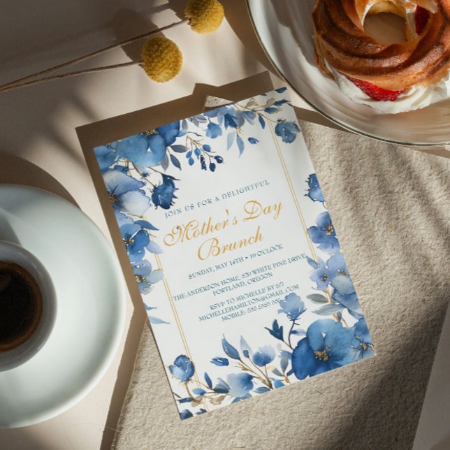 Invitación a brunch del Día de la Madre con flores (Subido por el creador)