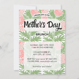 Invitación a Brunch del Día de la Madre con Flores