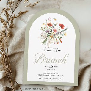 Invitación a Brunch del Día de la Madre con Ramo F