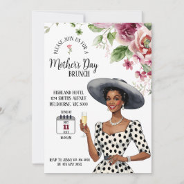 Invitación a Brunch del Día de la Madre - Dama ele